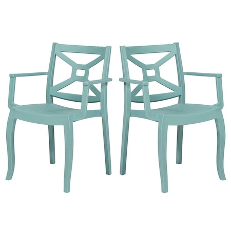 Rainbow Outdoor Zeus Set of 2 Stackable Armchair-Blue RBO-ZEUSBOX-BLU-AC-SET2
